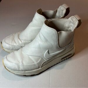 Nike Air Max Chelsea Boots Slip-On Athletic Sneaker White Leather Women's US 7.5